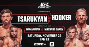 UFC Fight Night 11/22/25 : Tsarukyan vs. Hooker Live Stream & Full Card Preview