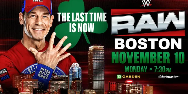 WWE Raw Live 11/10/25 - 10th November 2025 John Cena's Emotional Boston Farewell
