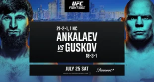 UFC Fight Night Ankalaev vs Guskov 7/25/26 - July 25 2026